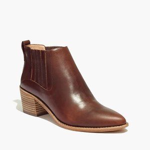 Madewell Leather Bonham Boot in Cherry Wood Size 8